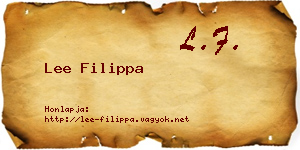 Lee Filippa névjegykártya